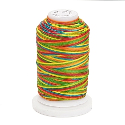 Colorful Waxed Polyester Cord, Flat, Colorful, 1mm, about 76.55 yards(70m)/roll