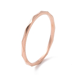 Розовое Золото 201 ромбовидное кольцо из нержавеющей стали для женщин, розовое золото , внутренний диаметр: 17 мм