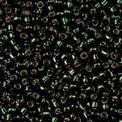 (2209) Silver Lined Dark Emerald Круглые бусины toho, японский бисер, (2209) темный изумруд с серебряной подкладкой, 11/0, 2.2 мм, отверстие : 0.8 мм, Около 5555 шт / 50 г