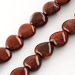 Red Jasper Natural Red Jasper Beads Strands, Heart, Dark Red, 19x20~20.5x7.5mm, Hole: 2mm, about 10pcs/strand, 8.26 inch