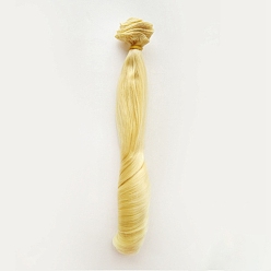 Champagne Amarillo Peluca de muñeca de peinado romano ondulado largo de fibra de alta temperatura, para diy girl bjd makings accesorios, amarillo champán, 7.87~39.37 pulgada (20~100 cm)