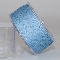 Light Sky Blue Nylon Thread Cord, For Jewelry Making, Light Sky Blue, 0.4mm, about 196.85 yards(180m)/roll