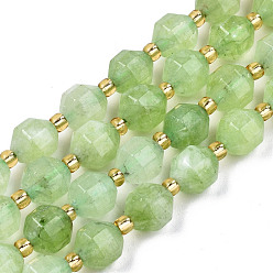 Vert Clair Brins de perles de dolomite naturelles, facette, teint, ronde, vert clair, 8x8mm, Trou: 1.2mm, Environ 33 pcs/chapelet, 15.16 pouces~15.35 pouces (38.5cm~39cm)