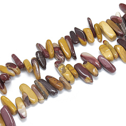 Mokaite Mookaite naturelles brins de perles, puce, 10~30x5~10x3~9mm, Trou: 1mm, Environ 65~85 pcs/chapelet, 14.9 pouce