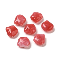 Rouge Indien Perles acryliques transparentes, pentagone, rouge indien, 14.5x14.5x6.7mm, Trou: 1.8mm, environ595 pcs / 500 g