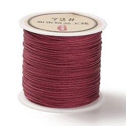 Rouge Foncé 50 yards cordon de noeud chinois en nylon, cordon de bijoux en nylon pour la fabrication de bijoux, rouge foncé, 0.8mm