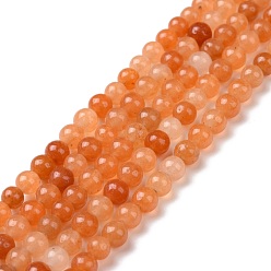 Red Aventurine Natural Red Aventurine Bead Strands, Round, 4~4.5mm, Hole: 1mm, about 91~94pcs/strand, 14.9 inch(38cm)