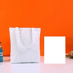 Fantasma Blanco Bolsa de lona en blanco de tela de algodón, bolso de mano vertical para manualidades diy, fantasma blanco, 40x35 cm