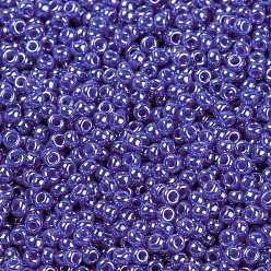 (RR432) Opaque Cyan Blue Luster MIYUKI Round Rocailles Beads, Japanese Seed Beads, 15/0, (RR432) Opaque Cyan Blue Luster, 15/0, 1.5mm, Hole: 0.7mm, about 27777pcs/50g