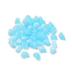 Bleu Ciel Perles acryliques, pierre d'imitation, puces, bleu ciel, 4.6x7x6mm, Trou: 1.5mm, environ4200 pcs / 500 g