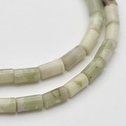 Peace Jade Column Natural Peace Jade Beads Strands, 5x3mm, Hole: 0.5mm, about 78pcs/strand, 15.7 inch