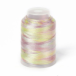 Pink 3 Cordon en fil de nylon teint par segments, matériel de bricolage pour la fabrication de bijoux, rose, 0.3mm, environ 546.81 yards (500m)/rouleau
