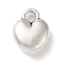 Античное Серебро Подвески из сплава в тибетском стиле, шарма сердца, античное серебро, 12x9x3.5 мм, отверстие : 2 мм, около 485 шт / упаковка
