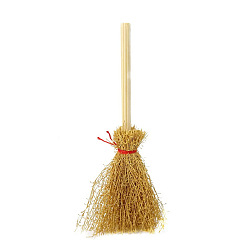 Red Halloween Theme Mini Witch Broom Party Decoration, Decorative Props for Garden, Home, Red, 95x40mm