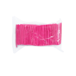 Rosa Caliente Aguja de hilo de coser a mano de plástico, bordado de ojos grandes, aguja de suéter hecha a mano, Al por mayor aguja de plastico, color de rosa caliente, 55 mm, 1000 unidades / bolsa