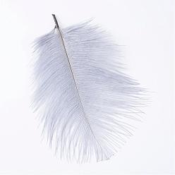 Gris Accesorios del traje de la pluma del avestruz, teñido, gris, 15~20 cm