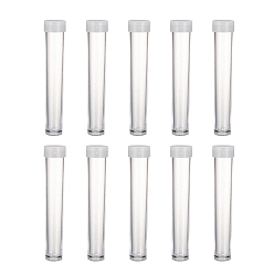 Clear Clear Tube Plastic Bead Containers with Lid, 13.5mm wide, 76mm long