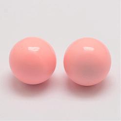 Melocotón de Soplo Bolas de chime de latón bolas colgantes en forma de jaula, ningún agujero, rosa brumosa, 16 mm