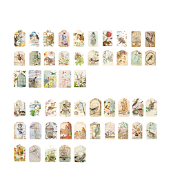 Other Animal Paper Bookmarks, Vintage Style Bookmarks for Booklover, Rectangle, Animal Pattern, 50 styles, 1pc/style, 50pcs/set