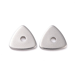 Stainless Steel Color 304 Stainless Steel Beads, Triangle, Stainless Steel Color, 8x8x1mm, Hole: 1.5mm