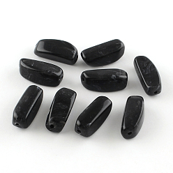 Черный Имитация драгоценных камней бусы акриловые, чёрные, 25x10x10 мм, Отверстие : 2 мм , около 245 шт / 500 г