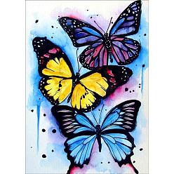 Бабочка Наборы алмазной живописи на тему бабочки своими руками, в том числе холст, смола стразы, алмазная липкая ручка, поднос тарелка и клей глина, бабочки, 400x300 мм