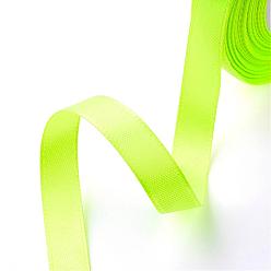 Jaune Vert Ruban de satin à face unique, Ruban polyester, jaune vert, environ 1/2 pouce (12 mm) de large, 25yards / roll (22.86m / roll), 250yards / groupe (228.6m / groupe), 10 rouleaux / groupe