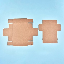 Bois Solide Boîte cadeau en papier kraft, boîtes pliantes, rectangle, burlywood, produit fini: 25x14x6.6 cm, taille intérieure: 23x13x6.5 cm, taille intérieure: 23x13x6.5 cm, déplier la taille: 44.3x55.4x0.03 cm et 36.6x35x0.03 cm