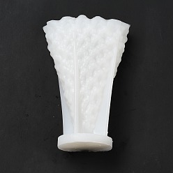 Blanco 3d árbol de navidad diy vela moldes de silicona, para hacer velas perfumadas de árbol de navidad, blanco, 9.3x15.5 cm, diámetro interior: 13.7x7.5 cm