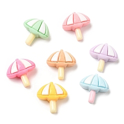 Paraguas Cabujones de resina opacos de dibujos animados, para la fabricación de la joyería, color mezclado, paraguas, 12x12x6 mm