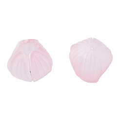 Pink Пластиковые шарики, цветок, розовые, 13x13x12 мм, отверстие : 1.2 мм