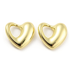 Golden Alloy Pendants, Heart, Golden, 16x17x5mm, Hole: 6.5x7mm