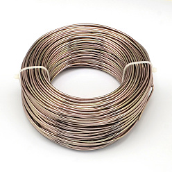 Camel Round Aluminum Wire, for Jewelry Making, Camel, 22 Gauge, 0.6mm, about 918.63 Feet(280m)/250g