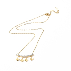 Oro Chapado de iones (ip) 304 acero inoxidable con collar colgante de diamantes de imitación, mariposa, dorado, 17.13 pulgada (43.5 cm)