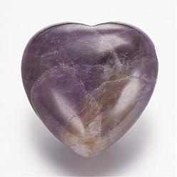 Amethyst Natural Amethyst Agate Beads, Heart, 13x25x25mm, Hole: 2mm