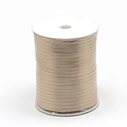 BurlyWood Double Face Satin Ribbon, Polyester Ribbon, BurlyWood, 1/8 inch(3mm) wide, about 880yards/roll(804.672m/roll)