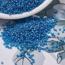 (DB0862) Matte Transparent Capri Blue AB MIYUKI Delica Beads, Cylinder, Japanese Seed Beads, 11/0, (DB0862) Matte Transparent Capri Blue AB, 1.3x1.6mm, Hole: 0.8mm, about 2000pcs/bottle, 10g/bottle