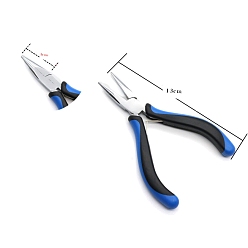 Blue High-Carbon Steel Jewelry Pliers, Needle Nose Plier, Blue, 13cm