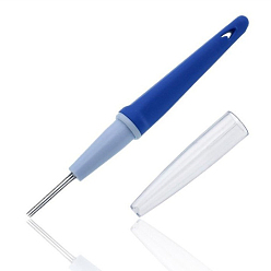Озёрно--синий 3 иглы для валяния, инструмент для перфорации шерстяного войлока, с пластиковой ручкой, Плут синий, 155 мм