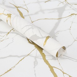 Blanco 20 hojas de papel de regalo con patrón de mármol, plaza, decoración de papel de regalo de ramo de flores plegadas, blanco, 560~570x560~570 mm