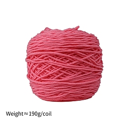 Cerise 190g 8-Ply Milk Cotton Yarn for Tufting Gun Rugs, Amigurumi Yarn, Crochet Yarn, for Sweater Hat Socks Baby Blankets, Cerise, 5mm