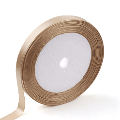 BurlyWood Single Face Satin Ribbon, Polyester Ribbon, BurlyWood, 1/4 inch(6mm), about 25yards/roll(22.86m/roll), 10rolls/group, 250yards/group(228.6m/group)