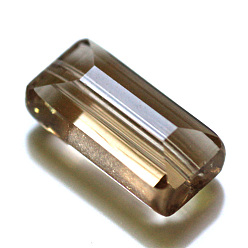 Gris Imitación perlas de cristal austriaco, aaa grado, facetados, Rectángulo, gris, 10x15.5x7 mm, agujero: 0.9~1 mm