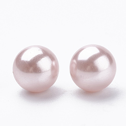 Rouge Lavande Perles d'imitation en plastique écologique, haut lustre, Grade a, ronde, blush lavande, 40mm, Trou: 3.8mm
