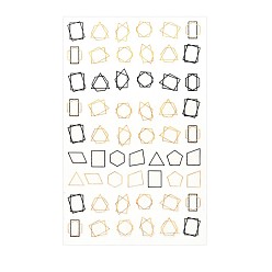 Autres Art de curseur de filigrane brillant stickers, 3d autocollants pour ongles estampés à chaud, auto-adhésif, autocollant, pour les décorations de manucure, motif géométrique, 122x76mm
