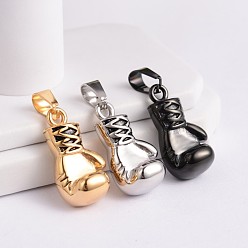 Mixed Color 304 Stainless Steel Pendants, 3D Boxing Gloves Pendants, Mixed Color, 29x15x12mm, Hole: 5x8.5mm