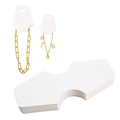 White Necklace Displays Cards, White, 124x47.5mm