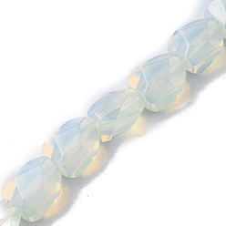 Opalite Opalite Beads Strands, Faceted, Nuggets, 16~17x11~13x11~13mm, Hole: 1.5mm, about 13pcs/strand, 8.46~8.58 inch(21.5~21.8cm)
