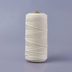 Blanc Antique Cordon en coton macramé, corde de coton torsadée, pour accrocher au mur, artisanat, emballage cadeau, blanc antique, 1mm, environ 546.8 yards (500m)/rouleau