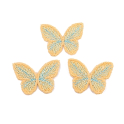 Navajo White Polyester Butterfly Cabochons, for Hair Accessories Making, Navajo White, 30x43mm